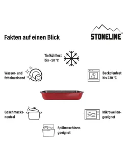 Stoneline Kochgeschirr<Auflaufform in Rot - (L)23 x (B)15 cm
