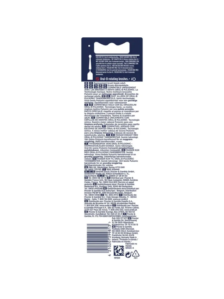 Oral-B Zahn & Mundpflege<Aufsteckbürsten "Pulsonic Clean" (12er-Pack)