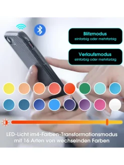 ABRIHOME Tische<Ausziehbarer Couchtisch mit LED einstellbarem Lichtband und Stauraum, Schwarz
