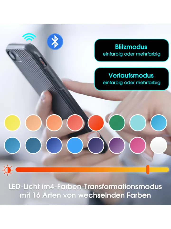 ABRIHOME Tische<Ausziehbarer Couchtisch mit LED einstellbarem Lichtband und Stauraum, Weiß