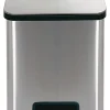 Echtwerk Mülleimer<Automatik-Tretabfalleimer "Powerstep" in Silber - 38 l