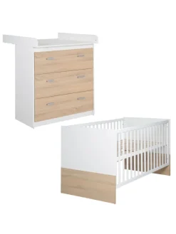 roba Möbel-Sets<Babymöbel Set Gabriella 2-tlg. Bicolor mit Bett & Wickelkommode