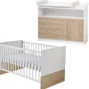 roba Möbel-Sets<Babyzimmer Set Gabriella 2-tlg. Bicolor mit Babybett & Kommode