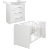 roba Möbel-Sets<Babyzimmer Set Maren Weiß mit Bett & Kommode mit 3 Schubladen