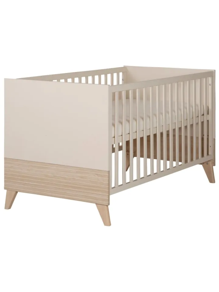roba Möbel-Sets<Babyzimmer Set Sidney 2-tlg. Beige/Eiche mit Bett & Wickelkommode