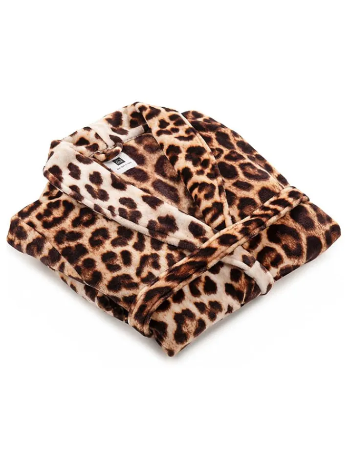 Zo!Home Badtextilien<Bademantel "Leopard" in Beige/ Braun