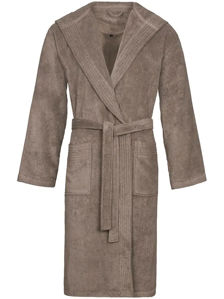 Vossen Badtextilien<Bademantel "Life" in Taupe