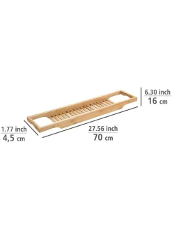 Wenko Badaccessoires<Badewanneneinlage in Hellbraun - (B)70 x (H)4,5 x (T)16 cm