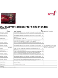 ROTH Adventskalender<Bade-Wellness Adventskalender - Heiße Stunden - mit Buch in Bunt