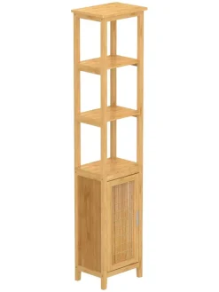 Schütte Badmöbel|Badezimmermöbel<Badezimmer-Hochschrank in Hellbraun - (B)40 x (H)190 x (T)30 cm