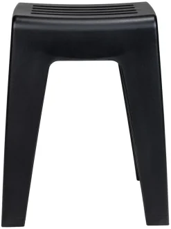 Wenko Sitzmöbel<Badezimmer-Hocker "Kumba" in Schwarz - (B)38 x (H)47 x (T)32 cm