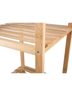 Alpina Badmöbel|Badezimmermöbel<Badezimmerregal in Hellbraun - (B)33 x (H)77,5 x (T)32 cm
