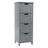 relaxdays Badmöbel|Badezimmermöbel<Badezimmerschrank in Grau - (B)30 x (H)82 x (T)30 cm