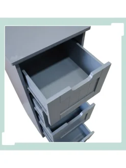 relaxdays Badmöbel|Badezimmermöbel<Badezimmerschrank in Grau - (B)30 x (H)82 x (T)30 cm