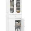 COSTWAY Badmöbel<Badezimmerschrank in Weiß