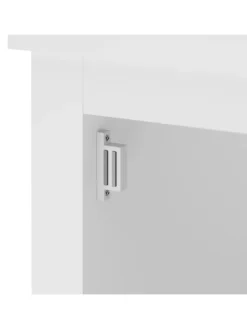relaxdays Badmöbel|Badezimmermöbel<Badezimmerschrank in Weiß - (B)30 x (H)81 x (T)33 cm