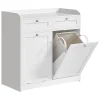 Songmics Badmöbel|Badezimmermöbel<Badezimmerschrank in Weiß - (B)78,9 x (H)80,2 x (T)40 cm