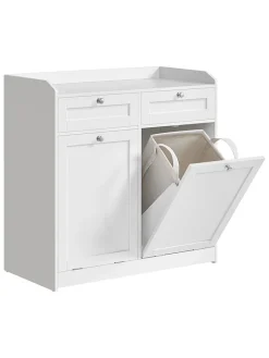 Songmics Badmöbel|Badezimmermöbel<Badezimmerschrank in Weiß - (B)78,9 x (H)80,2 x (T)40 cm