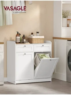 Songmics Badmöbel|Badezimmermöbel<Badezimmerschrank in Weiß - (B)78,9 x (H)80,2 x (T)40 cm