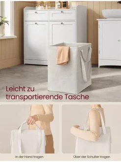 Songmics Badmöbel|Badezimmermöbel<Badezimmerschrank in Weiß - (B)78,9 x (H)80,2 x (T)40 cm