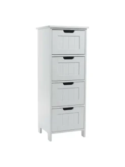 relaxdays Badezimmermöbel|Badmöbel<Badezimmerschrank in Weiß - (B)30 x (H)82 x (T)30 cm