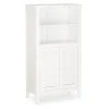 relaxdays Badmöbel<Badezimmerschrank in Weiß - (B)50 x (H)92 x (T)25,5 cm