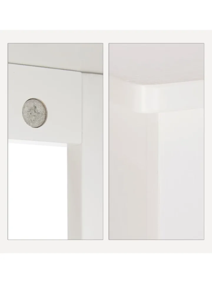relaxdays Badmöbel<Badezimmerschrank in Weiß - (B)50 x (H)92 x (T)25,5 cm