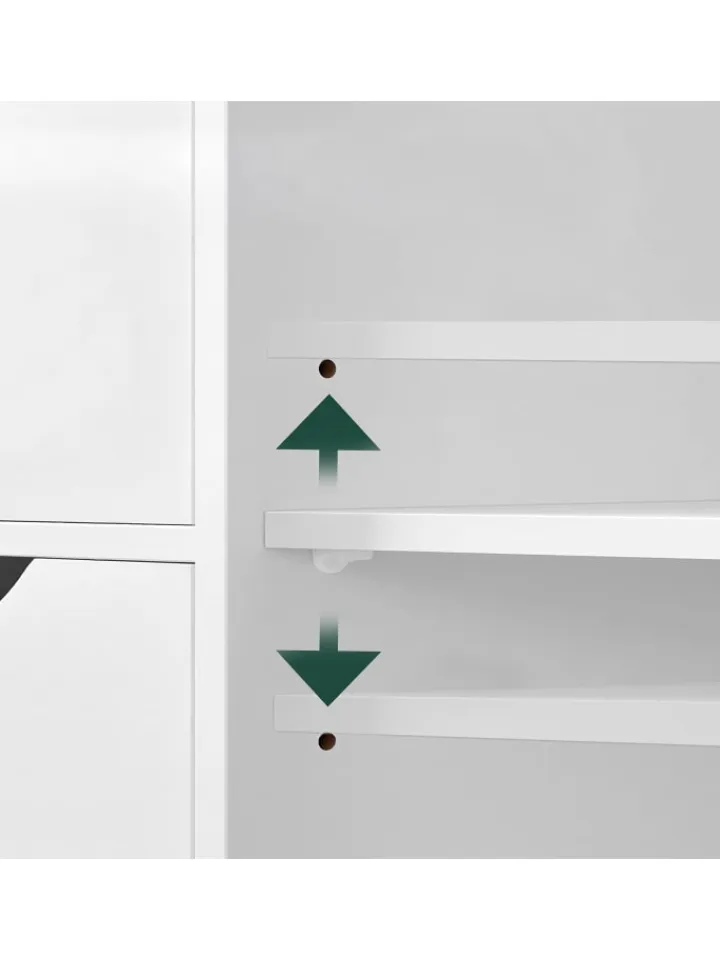 relaxdays Badmöbel|Badezimmermöbel<Badezimmerschrank in Weiß - (B)60 x (H)80 x (T)30 cm
