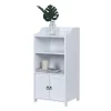 relaxdays Badmöbel<Badezimmerschrank in Weiß - (B)40,5 x (H)86 x (T)36 cm