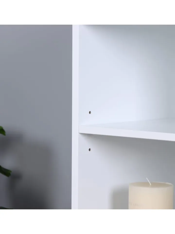 relaxdays Badmöbel<Badezimmerschrank in Weiß - (B)40,5 x (H)86 x (T)36 cm