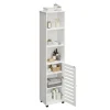 relaxdays Badmöbel<Badezimmerschrank in Weiß - (B)30 x (H)167 x (T)40 cm