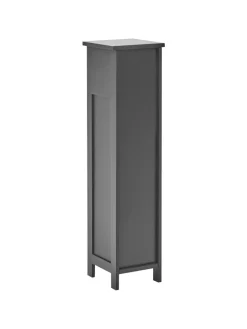 Beliani Badmöbel|Badezimmermöbel<Badezimmerschrank OLATHE in Schwarz - (W) 18 x (H) 72 x (L) 17 cm