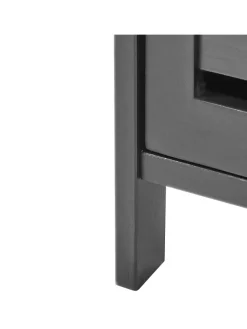 Beliani Badmöbel|Badezimmermöbel<Badezimmerschrank OLATHE in Schwarz - (W) 18 x (H) 72 x (L) 17 cm