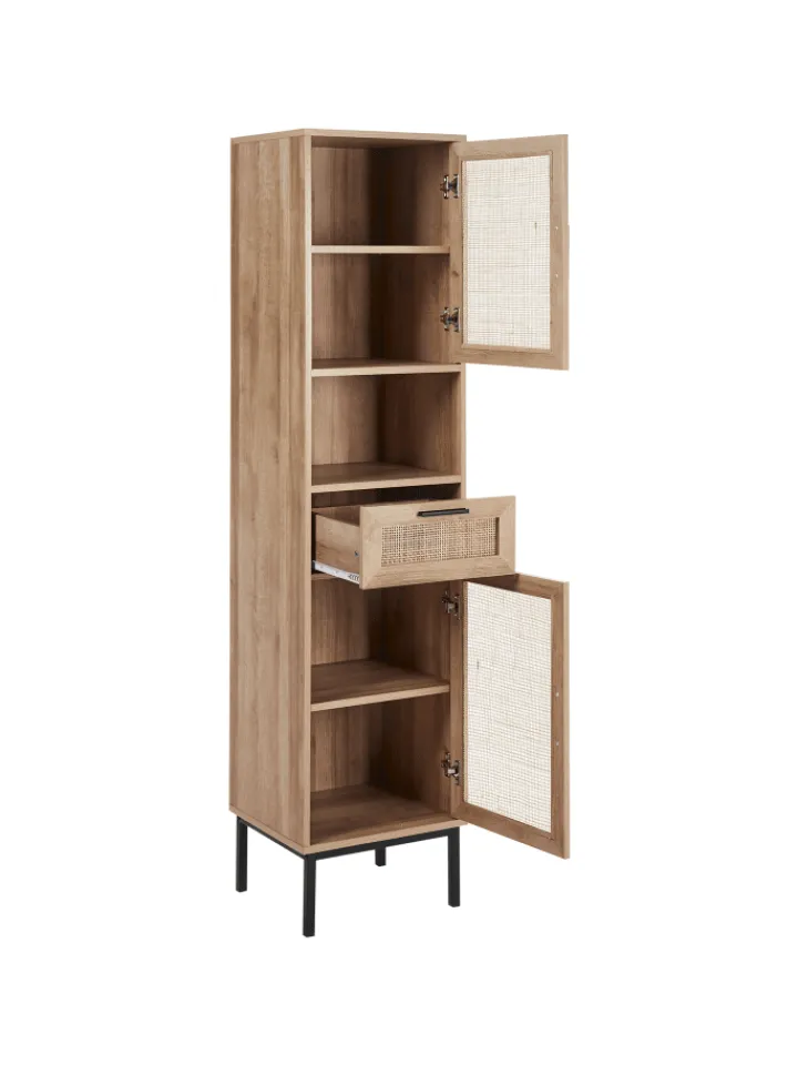Beliani Badezimmermöbel<Badezimmerschrank ROSELL in /Braun - (W) 40 x (H) 165 x (L) 36 cm