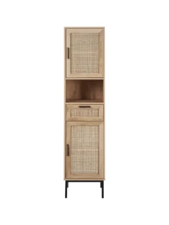 Beliani Badezimmermöbel<Badezimmerschrank ROSELL in /Braun - (W) 40 x (H) 165 x (L) 36 cm