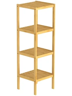 Schütte Badmöbel|Badezimmermöbel<Badezimmer-Standregal in Hellbraun - (B)33 x (H)110 x (T)33 cm
