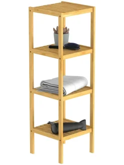 Schütte Badmöbel|Badezimmermöbel<Badezimmer-Standregal in Hellbraun - (B)33 x (H)110 x (T)33 cm