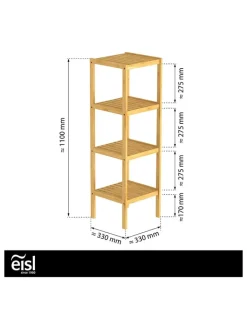 Schütte Badmöbel|Badezimmermöbel<Badezimmer-Standregal in Hellbraun - (B)33 x (H)110 x (T)33 cm
