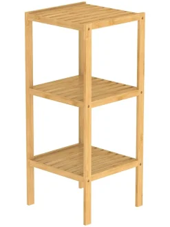 Schütte Badezimmermöbel|Badmöbel<Badezimmer-Standregal in Hellbraun - (B)33 x (H)80 x (T)33 cm