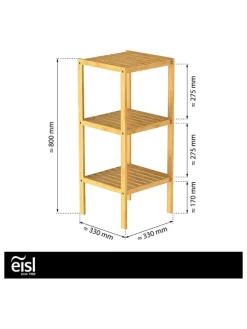 Schütte Badezimmermöbel|Badmöbel<Badezimmer-Standregal in Hellbraun - (B)33 x (H)80 x (T)33 cm