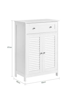 SoBuy Badezimmermöbel<Badkommode in Weiß - (B)60 x (H)87 x (T)35cm