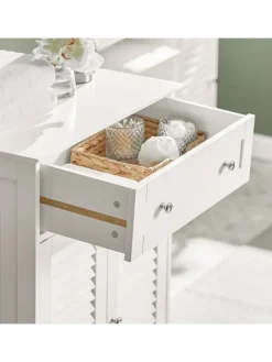 SoBuy Badezimmermöbel<Badkommode in Weiß - (B)60 x (H)87 x (T)35cm