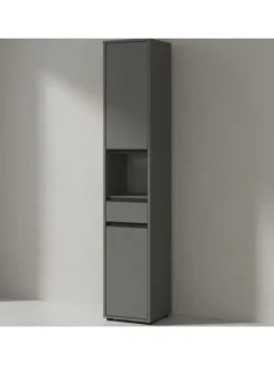KADIMA DESIGN Badezimmermöbel<Badmöbel Set 5-tlg. XXL Badschrank Unterschrank Badkommode Badset in Graphit