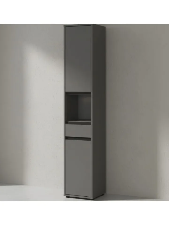 KADIMA DESIGN Badezimmermöbel<Badmöbel Set 5-tlg. XXL Badschrank Unterschrank Badkommode Badset in Graphit