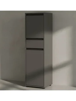 KADIMA DESIGN Badezimmermöbel<Badmöbel Set 5-tlg. XXL Badschrank Unterschrank Badkommode Badset in Graphit