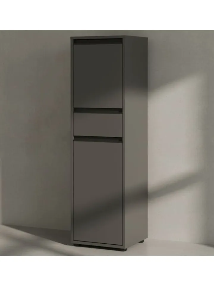 KADIMA DESIGN Badezimmermöbel<Badmöbel Set 5-tlg. XXL Badschrank Unterschrank Badkommode Badset in Graphit