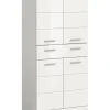 xonox.home Badmöbel|Badezimmermöbel<Badmidischrank in weiß/weiß hochglanz - (B) 74 x (H) 141 x (T) 31