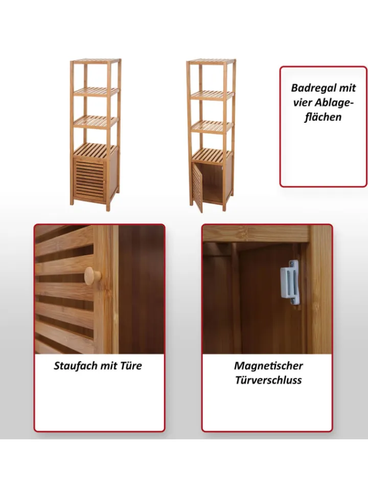 MCW Badezimmermöbel<Badregal B18, 80x36x34cm