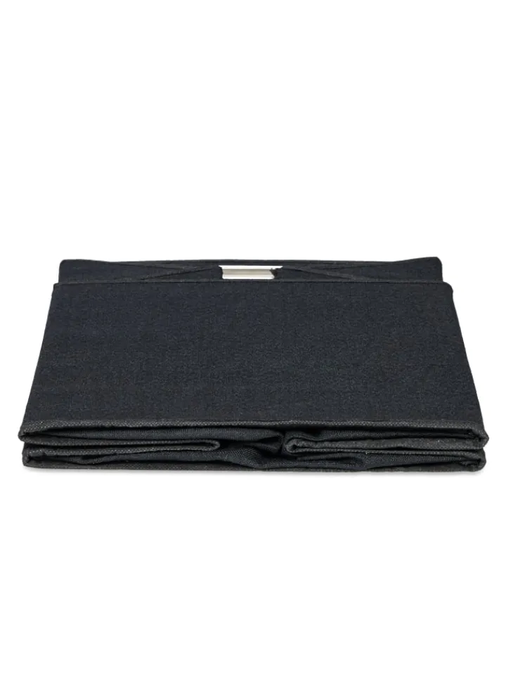 relaxdays Wäschekörbe & -Ständer<Badregal mit Wäschekorb in Natur/ Schwarz - (B)40 x (H)95 x (T)30 cm