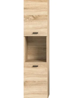 xonox.home Badezimmermöbel<Badschrank in Eiche Sonoma Nachbildung - (B) 30 x (H) 125 x (T) 29